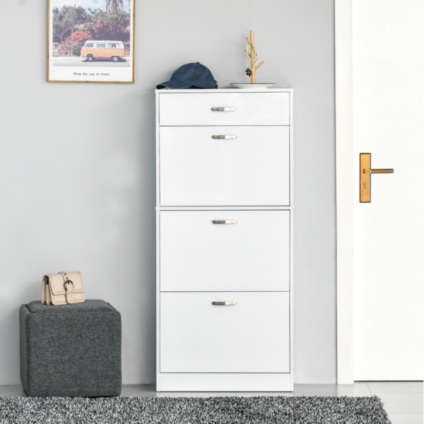 4-Drawer Flip Shoe Cabinet