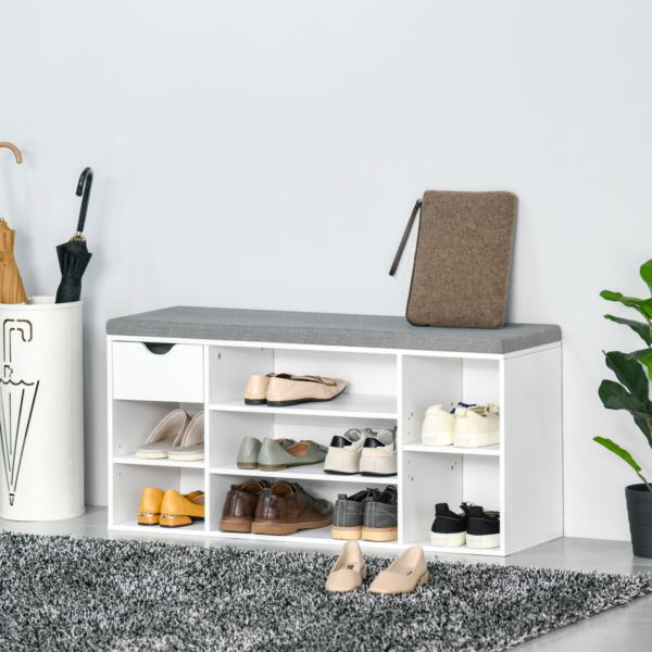 Shoe Storage Bench with Cushion