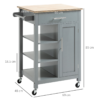 Kitchen Trolley with Cupboard and Drawer