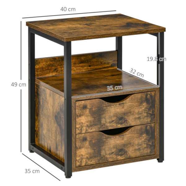 Slim Bedside Cabinet with Shelf