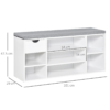 Shoe Storage Bench with Cushion