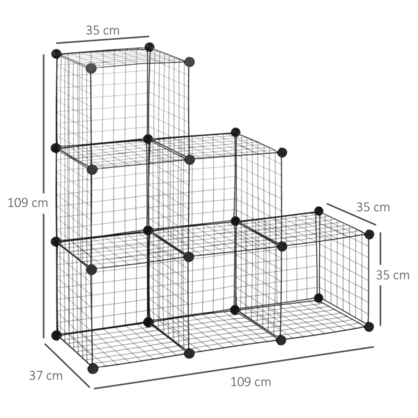 Modular 6-Cube Storage Cabinet