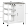 Kitchen Trolley with Wine Rack and Drawer