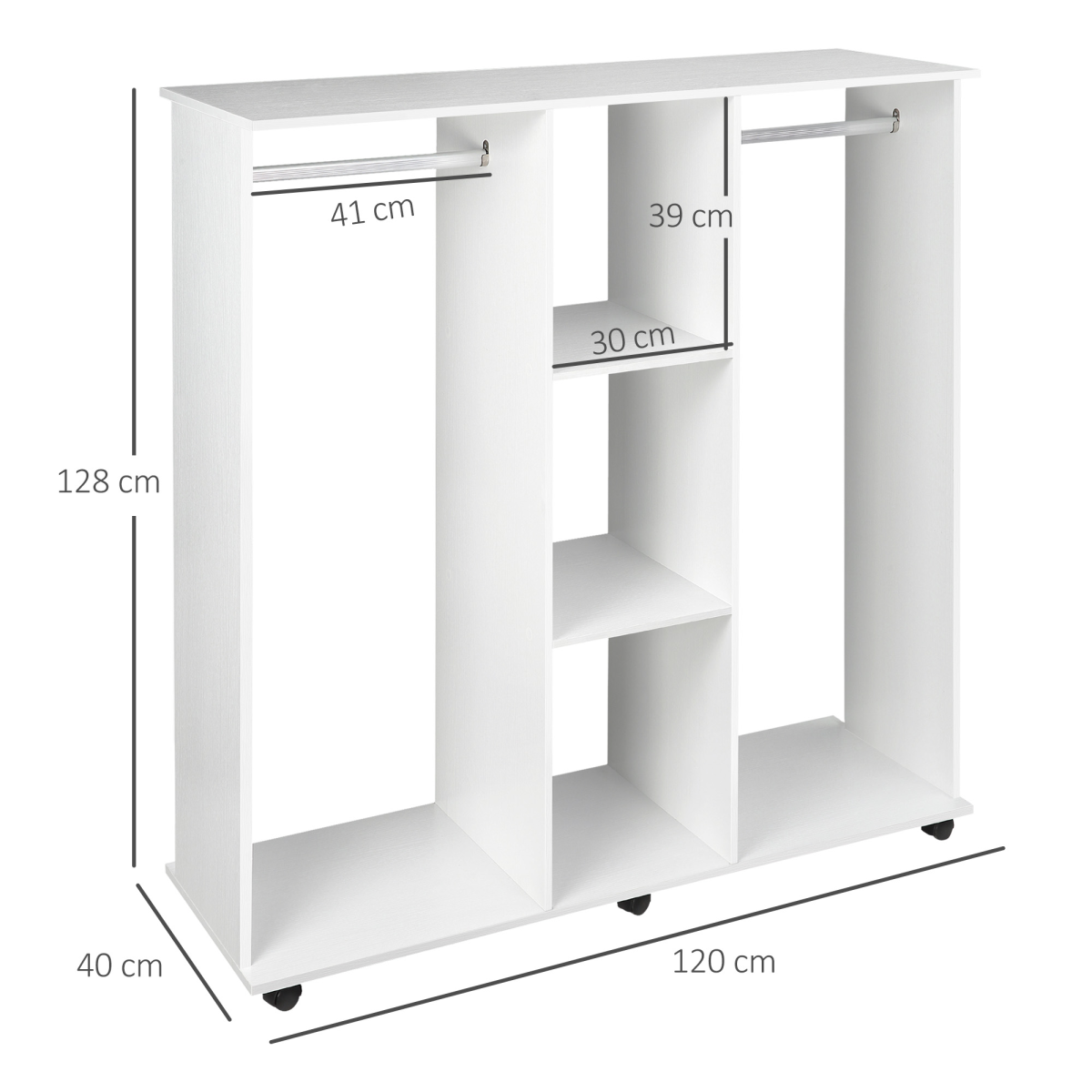 Wardrobe Cabinet with Dual Hanging Rails — additional product image