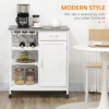 Kitchen Trolley with Wine Rack and Drawer