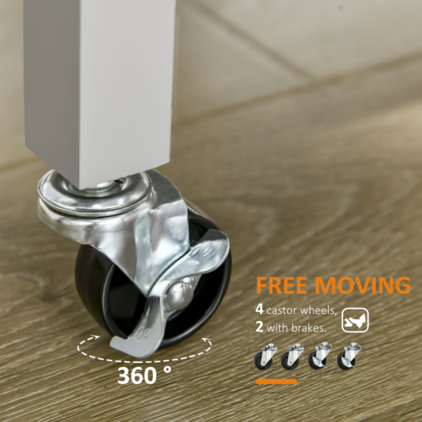 Kitchen Trolley with Rubberwood Worktop