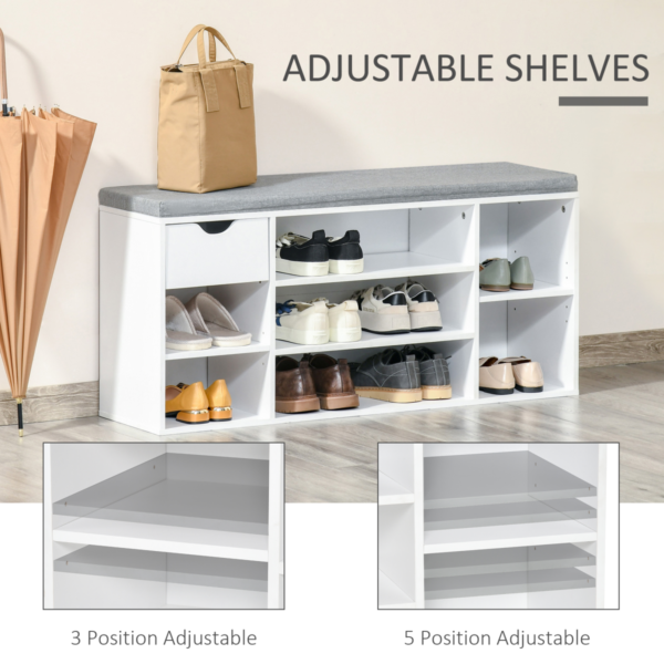 Shoe Storage Bench with Cushion