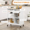 Kitchen Trolley with Wine Rack and Drawer