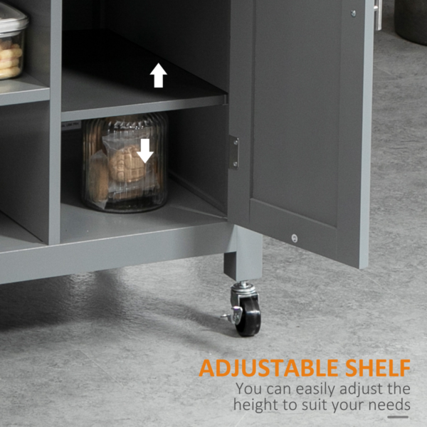 Kitchen Trolley with Cupboard and Drawer