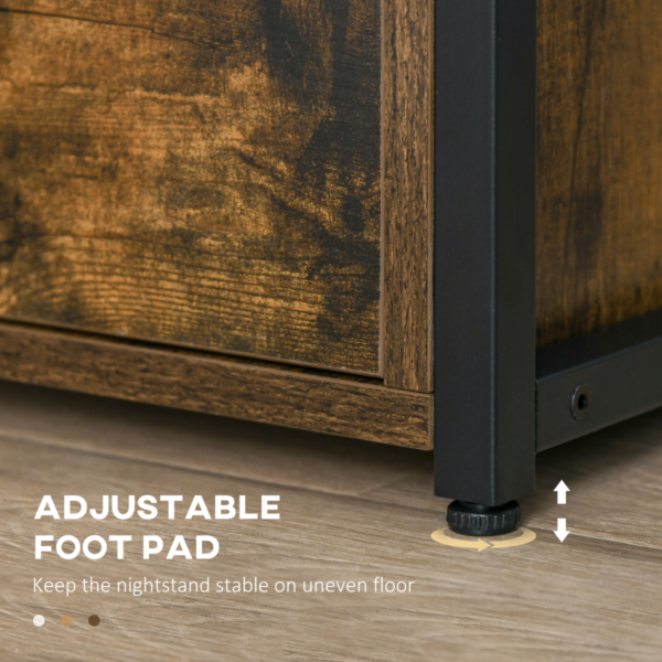 Slim Bedside Cabinet with Shelf