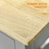 Kitchen Trolley with Rubberwood Worktop