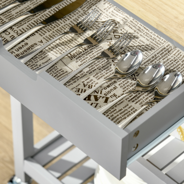 Kitchen Trolley with Rubberwood Worktop