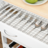 Kitchen Trolley with 9-Bottle Rack