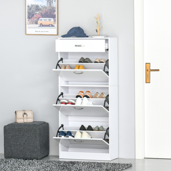 4-Drawer Flip Shoe Cabinet