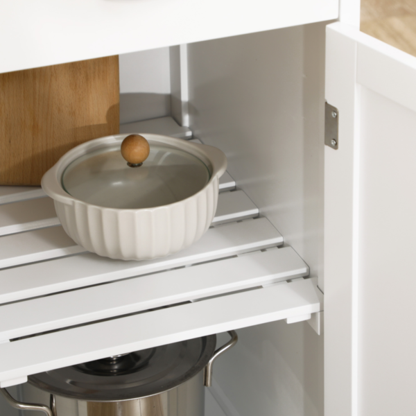 Kitchen Trolley with Wine Rack and Drawer