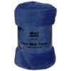 Faux Mink Throw Blanket 200 x 240 cm (Blue)