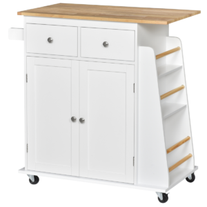 Kitchen Island Trolley with Spice Rack