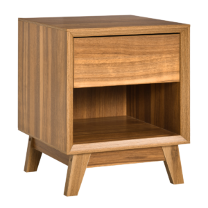 Bedside Table with Drawer and Shelf