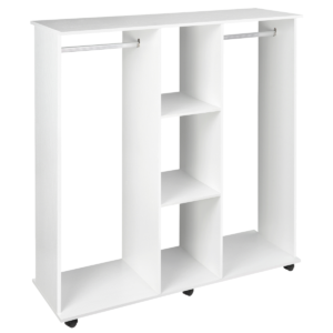 Wardrobe Cabinet with Dual Hanging Rails