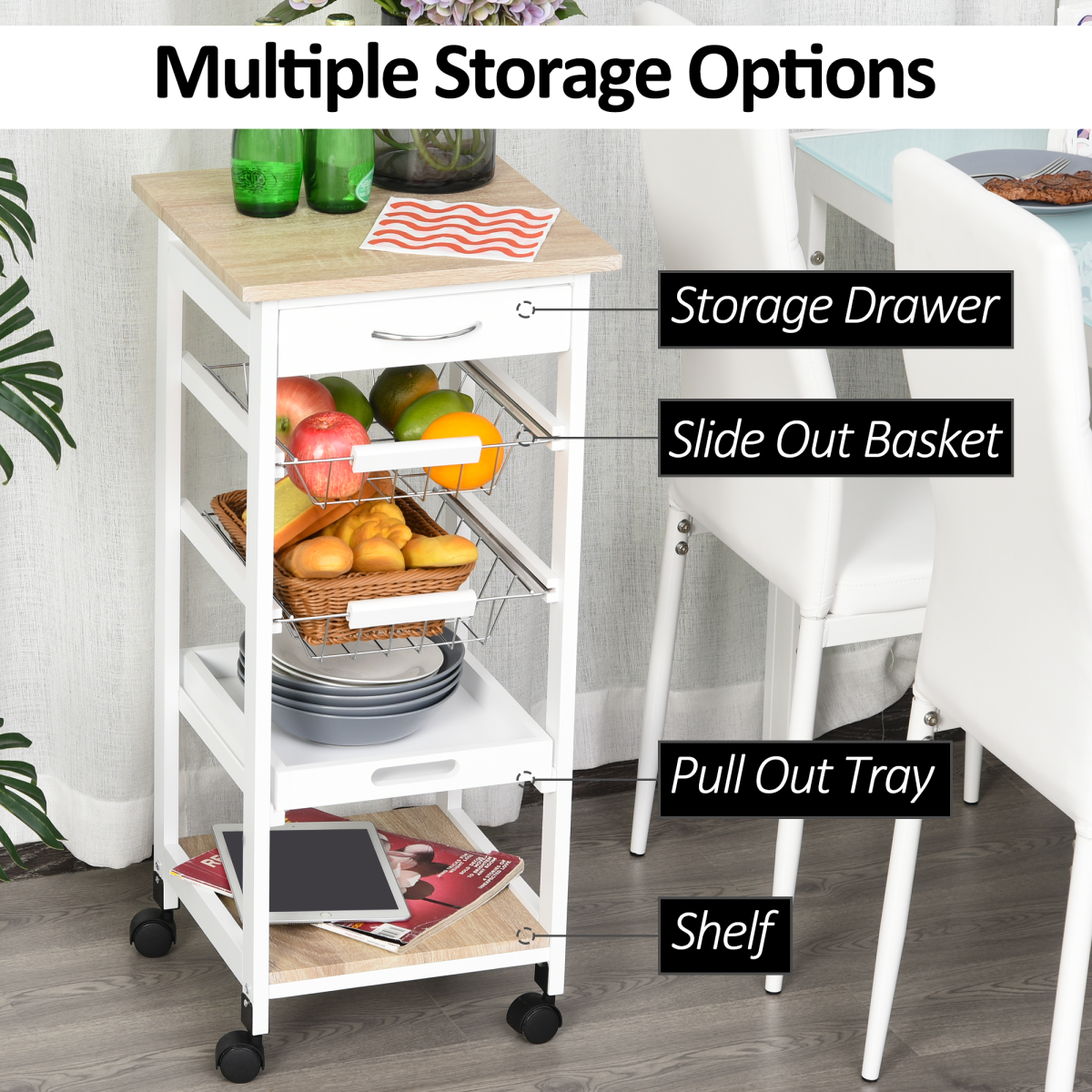 5 Tier Kitchen Storage Trolley — additional product image