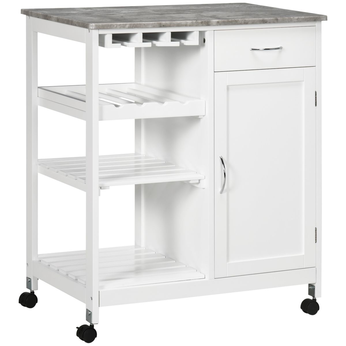 Kitchen Trolley with Wine Rack — product photo